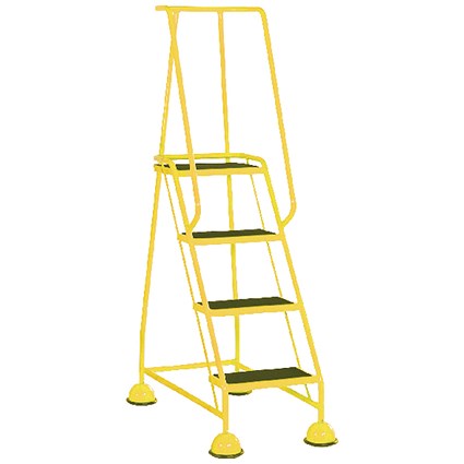 Yellow 4 Tread Step Ladder (Load capacity: 125kg) 385141