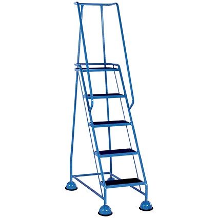 Light Blue 5 Tread Step Ladder (Load capacity: 120kg) 385142