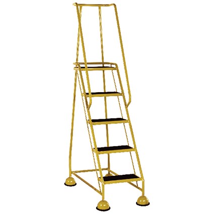 Yellow 5 Tread Step Ladder (Load capacity: 125kg) 385145