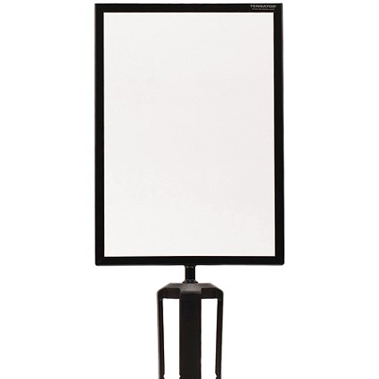 VFM Barrier System Sign Holder A4 Portrait Black