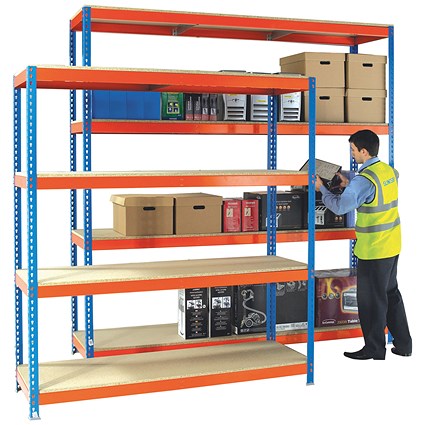 Heavy Duty Painted Additional Shelf 1500x450mm Orange/Zinc