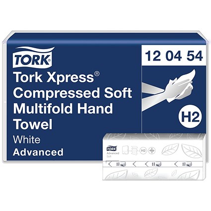 Tork Xpress Compressed Soft Multifold Hand Towels White (Pack of 2400) 120454