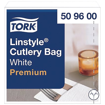 Tork Linstyle Cutlery Bag White (Pack of 50)