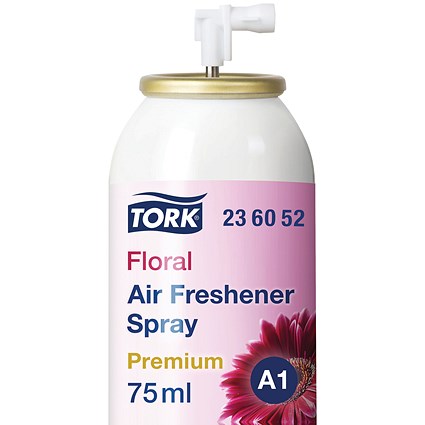 Tork A1 Air Freshener Spray Dispenser Refill, Floral, 75ml Tork A1 Air Freshener Spray Dispenser Refill, Floral, 75ml