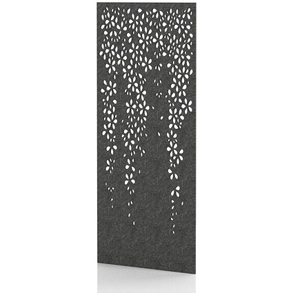 Sch! Acoustic Wall Panel - Blossom - Graphite Charcoal