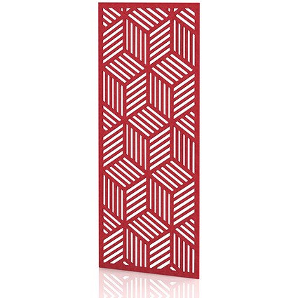 Sch! Acoustic Wall Panel - Cube - Poppy Red