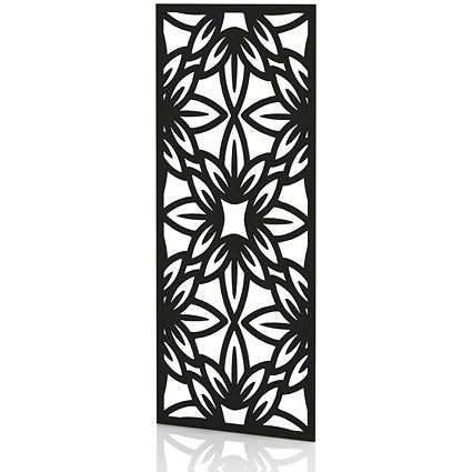Sch! Acoustic Wall Panel - Flower - Raven Black