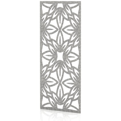 Sch! Acoustic Wall Panel - Flower - Pebble Light Grey