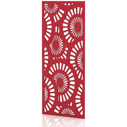 Sch! Acoustic Wall Panel - Sunburst - Poppy Red