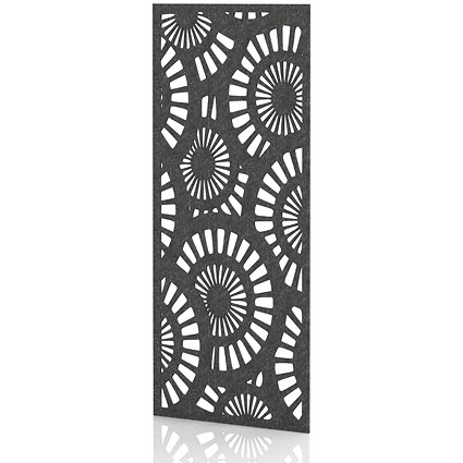 Sch! Acoustic Wall Panel - Sunburst - Graphite Charcoal