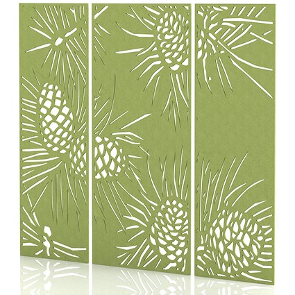 Sch! Acoustic Wall Panel - Pine (3 panels) - Lime Green