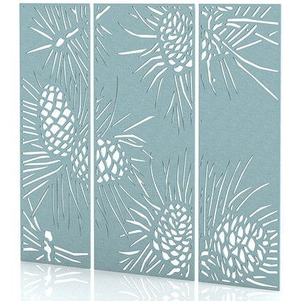 Sch! Acoustic Wall Panel - Pine (3 panels) - Sky Light Blue