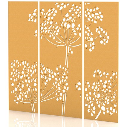 Sch! Acoustic Wall Panel - Wildflower (3 panels) - Buttercup Yellow