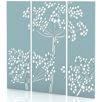 Sch! Acoustic Wall Panel - Wildflower (3 panels) - Sky Light Blue