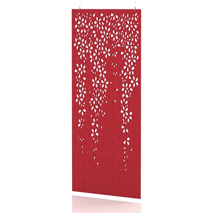 Sch! Acoustic Hanging Wall Panel - Blossom - Poppy Red