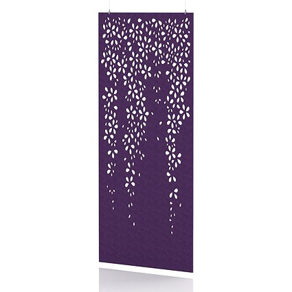Sch! Acoustic Hanging Wall Panel - Blossom - Plum Purple