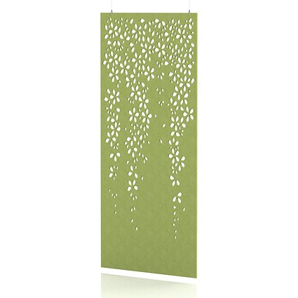 Sch! Acoustic Hanging Wall Panel - Blossom - Lime Green