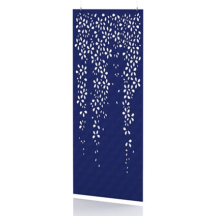 Sch! Acoustic Hanging Wall Panel - Blossom - Cobalt Blue