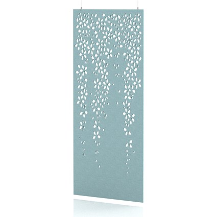 Sch! Acoustic Hanging Wall Panel - Blossom - Sky Light Blue