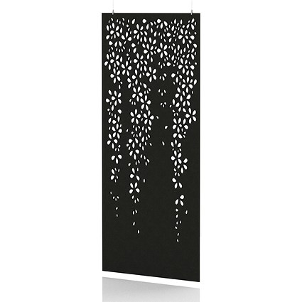Sch! Acoustic Hanging Wall Panel - Blossom - Raven Black