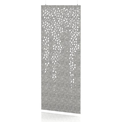 Sch! Acoustic Hanging Wall Panel - Blossom - Pebble Light Grey