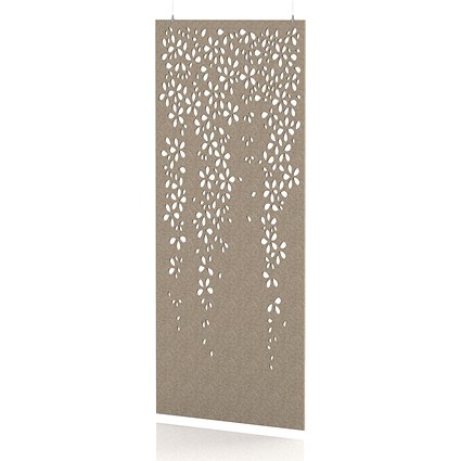Sch! Acoustic Hanging Wall Panel - Blossom - Oatmeal Beige