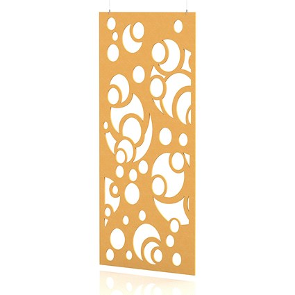 Sch! Acoustic Hanging Wall Panel - Bubbles - Buttercup Yellow