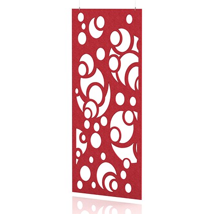 Sch! Acoustic Hanging Wall Panel - Bubbles - Poppy Red