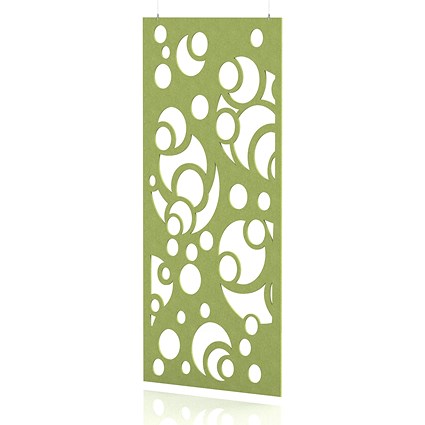 Sch! Acoustic Hanging Wall Panel - Bubbles - Lime Green