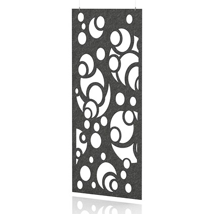 Sch! Acoustic Hanging Wall Panel - Bubbles - Graphite Charcoal