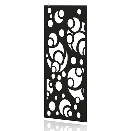 Sch! Acoustic Hanging Wall Panel - Bubbles - Raven Black