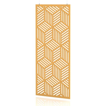 Sch! Acoustic Hanging Wall Panel - Cube - Buttercup Yellow