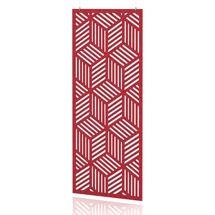 Sch! Acoustic Hanging Wall Panel - Cube - Poppy Red