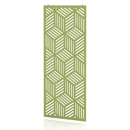 Sch! Acoustic Hanging Wall Panel - Cube - Lime Green