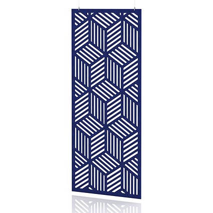 Sch! Acoustic Hanging Wall Panel - Cube - Cobalt Blue