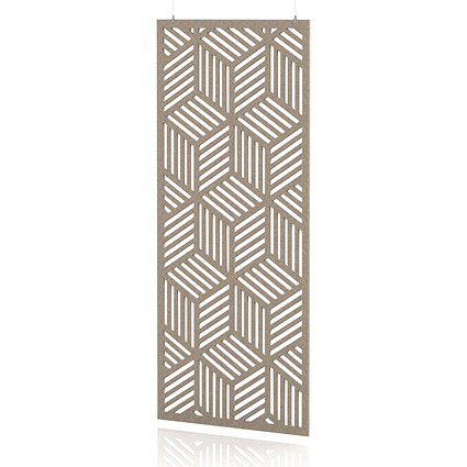Sch! Acoustic Hanging Wall Panel - Cube - Oatmeal Beige