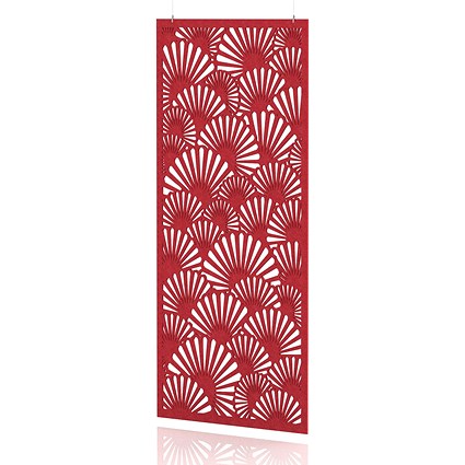 Sch! Acoustic Hanging Wall Panel - Fan - Poppy Red