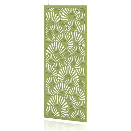 Sch! Acoustic Hanging Wall Panel - Fan - Lime Green