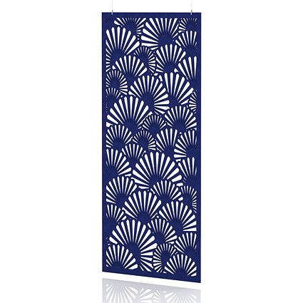 Sch! Acoustic Hanging Wall Panel - Fan - Cobalt Blue