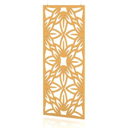 Sch! Acoustic Hanging Wall Panel - Flower - Buttercup Yellow
