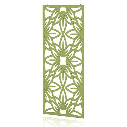 Sch! Acoustic Hanging Wall Panel - Flower - Lime Green