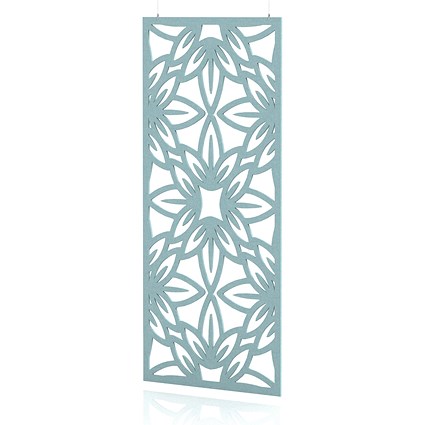 Sch! Acoustic Hanging Wall Panel - Flower - Sky Light Blue