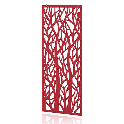 Sch! Acoustic Hanging Wall Panel - Forest - Poppy Red