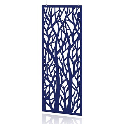 Sch! Acoustic Hanging Wall Panel - Forest - Cobalt Blue