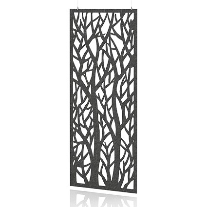 Sch! Acoustic Hanging Wall Panel - Forest - Graphite Charcoal