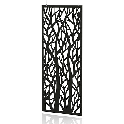 Sch! Acoustic Hanging Wall Panel - Forest - Raven Black
