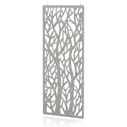 Sch! Acoustic Hanging Wall Panel - Forest - Pebble Light Grey