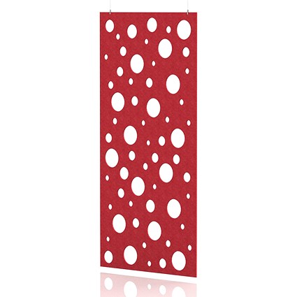 Sch! Acoustic Hanging Wall Panel - Polka - Poppy Red