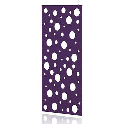 Sch! Acoustic Hanging Wall Panel - Polka - Plum Purple