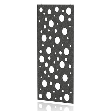 Sch! Acoustic Hanging Wall Panel - Polka - Graphite Charcoal